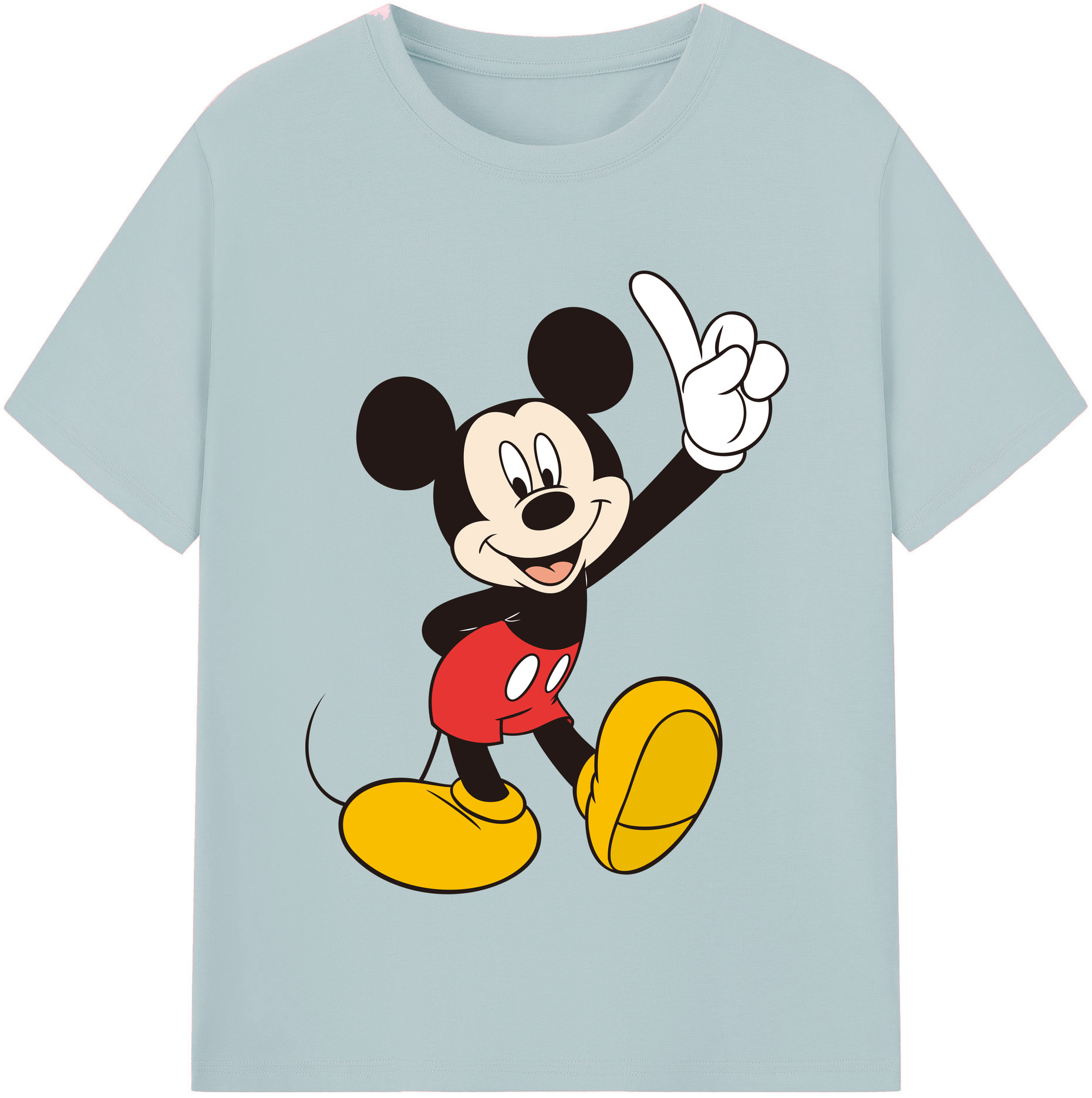 （画像用） ミッキーマウス Mickey Mouse 綿100％半袖Tシャツ（フロントプリント）